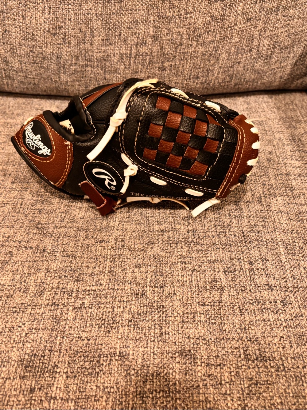 Rawlings Kids Black & Brown Glove with White Laces